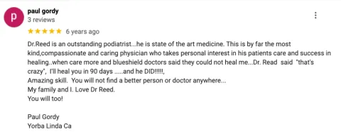 90 days he saved the foot of the dr.