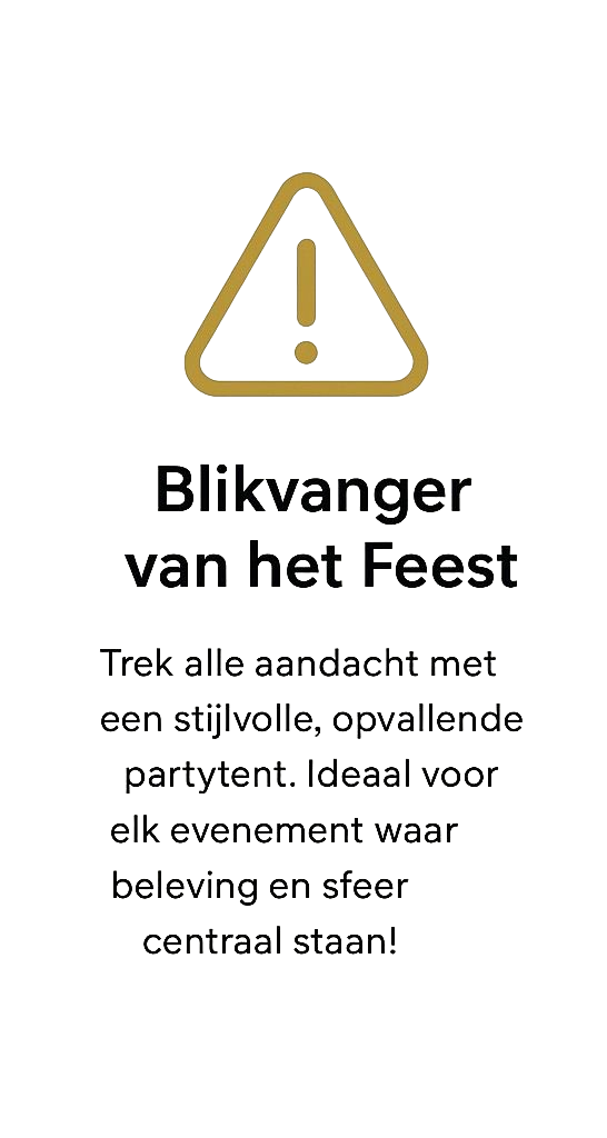 Waarschuwingsbord voor feesttent, tekst