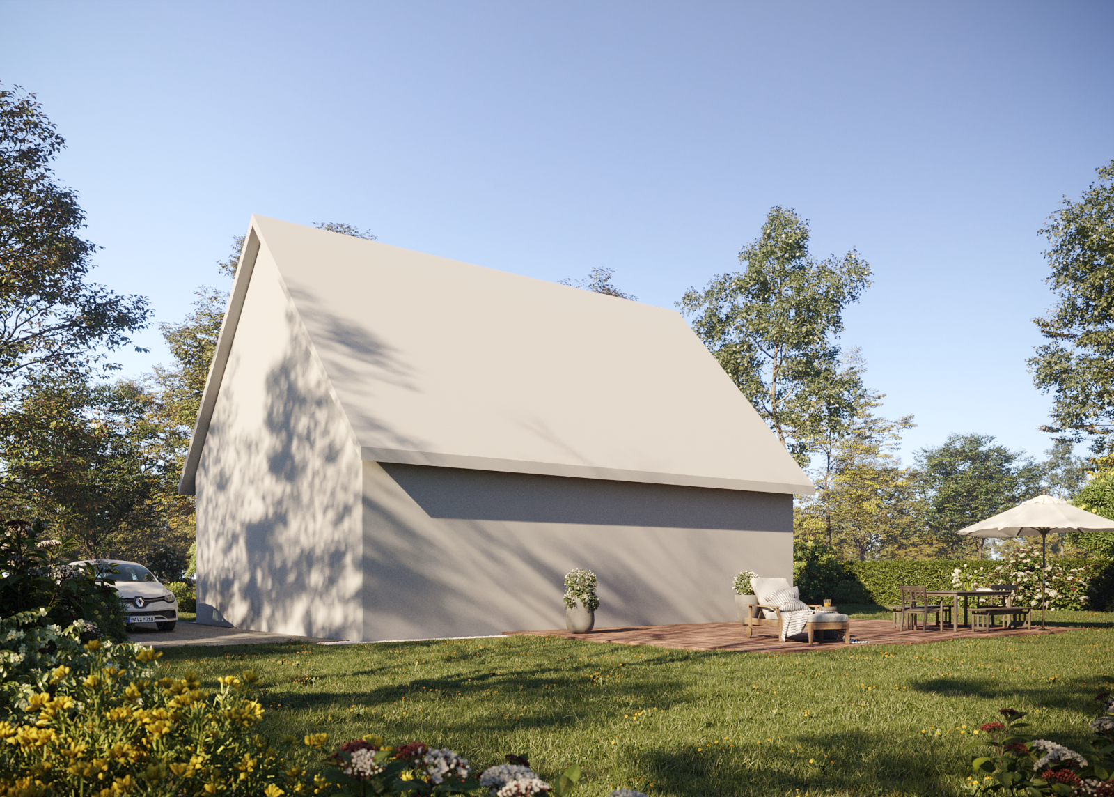 Visualisierung Einfamilienhaus Variante 1 Kamera 4