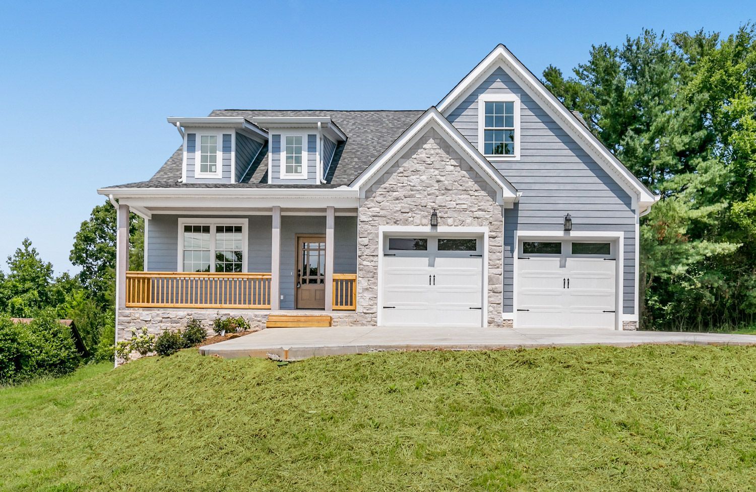 front of custom home