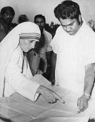 M.G.Devasahayam with Mother Teresa