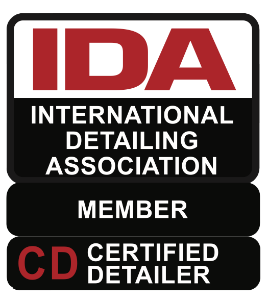 IDA logo: Red and black badge stating