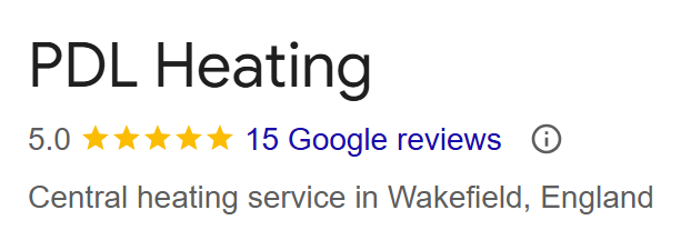PDL Heating Google Reviews