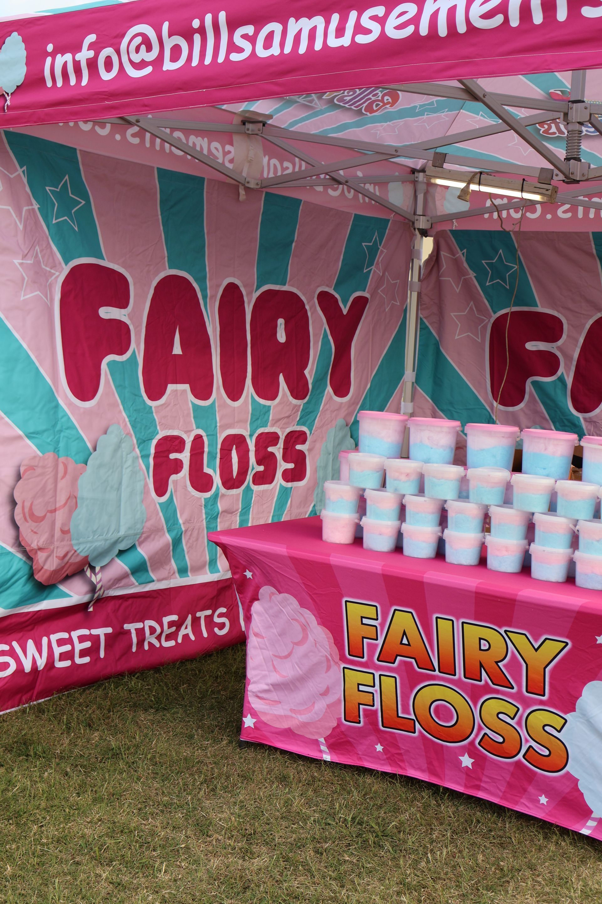 A Close Up Of A Fairy Floss Booth  — Bills Amusements In Rockhampton, QLD