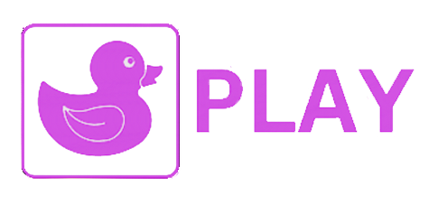 A Purple Rubber Duck Is In A Square Next To The Word Play — Bills Amusements In Rockhampton, QLD