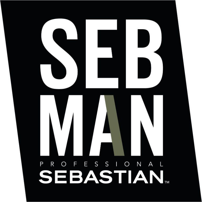 Seb Man-Logo: weißer Text auf schwarzem Hintergrund mit einer grünen vertikalen Linie.