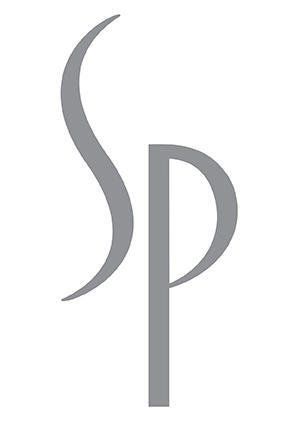 Graues „SP“-Monogramm-Logo.