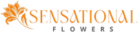 Een logo voor sensationele bloemen met een bloem erop