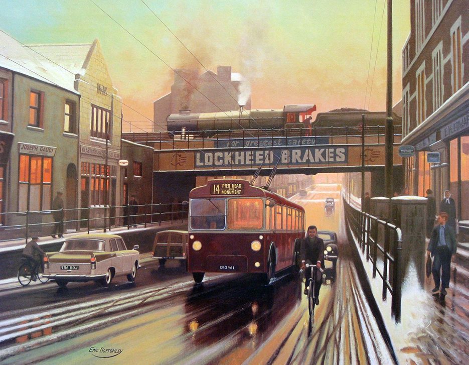 A Winters Eve Bute Street Cardiff by Eric Bottomley