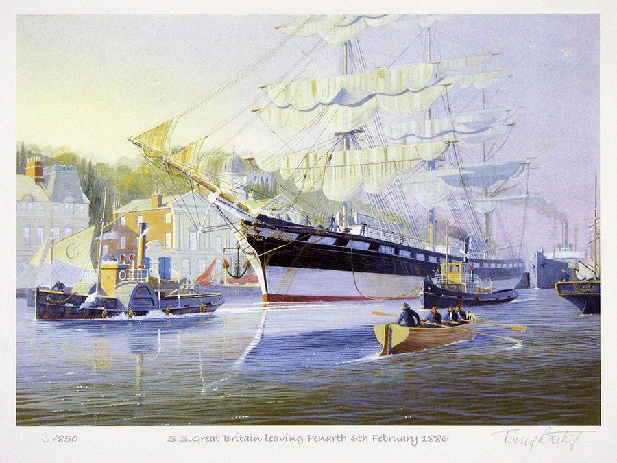 SS Great Britain leaving Penarth  by Tony Batey