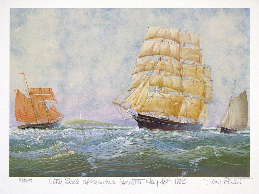 Cutty Sark  Approaches Penarth Limited edition print by Tony Batey