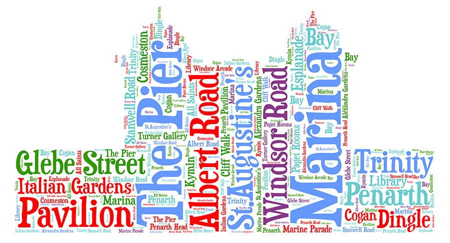 Penarth Pier Word Design Outline by Vilis Kuksa