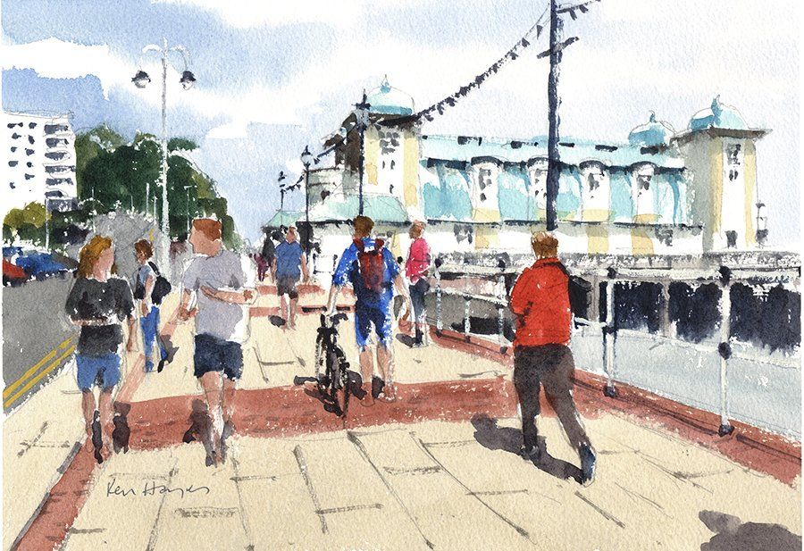 Esplanade and Pier print by Ken Hayes