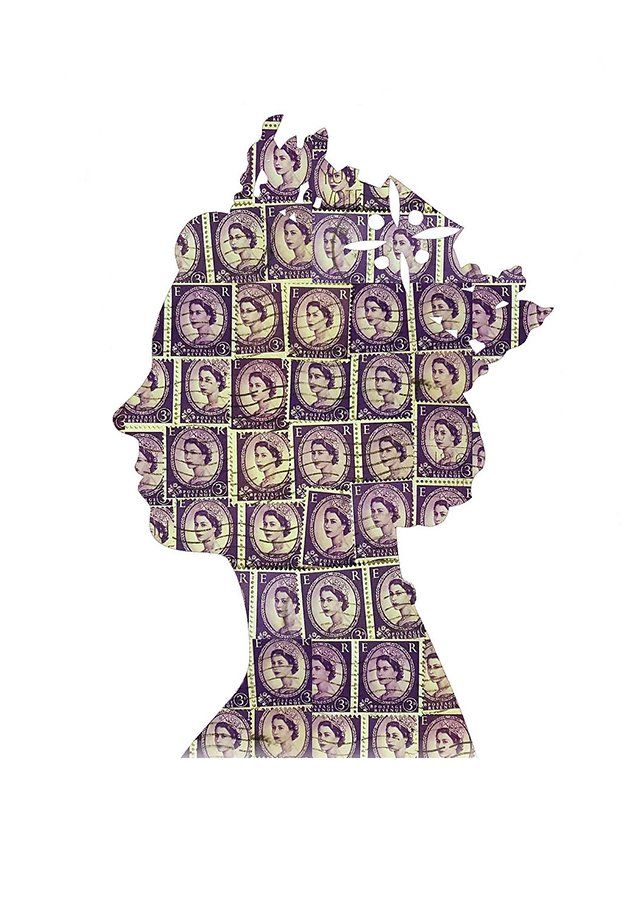Queen Elizabeth 2 Stamps outline