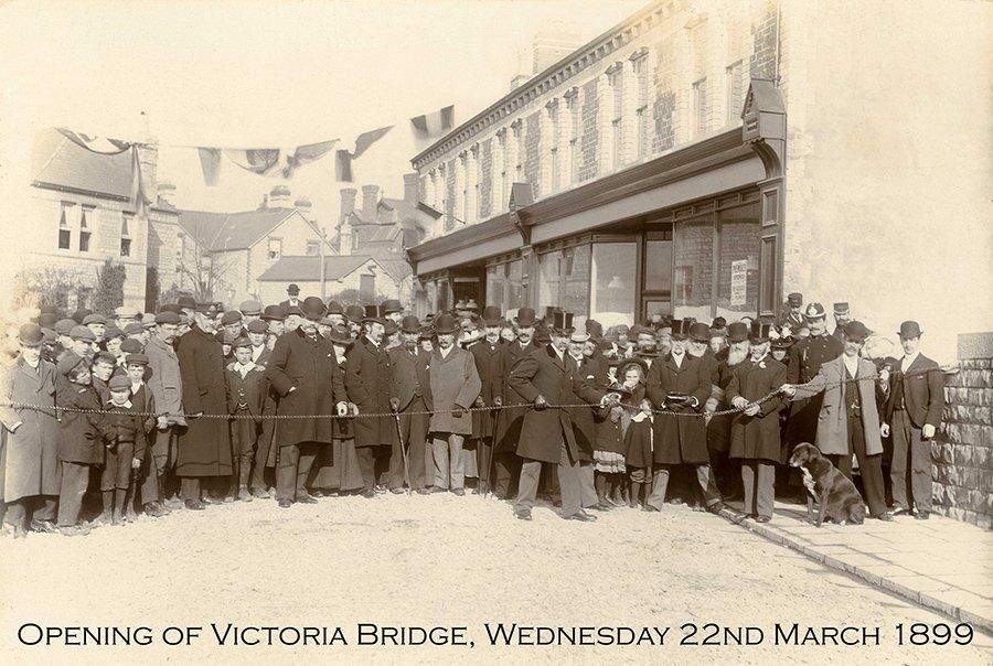 Opening of Victoria Bridge Penarth 1899 old photo