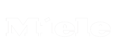 The word miele is written in black and white on a white background.