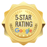 Gold badge with 