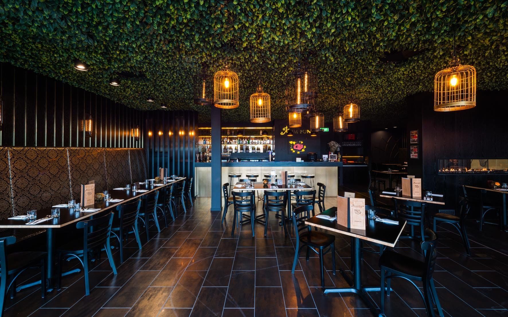 View of seating space at the restaurant