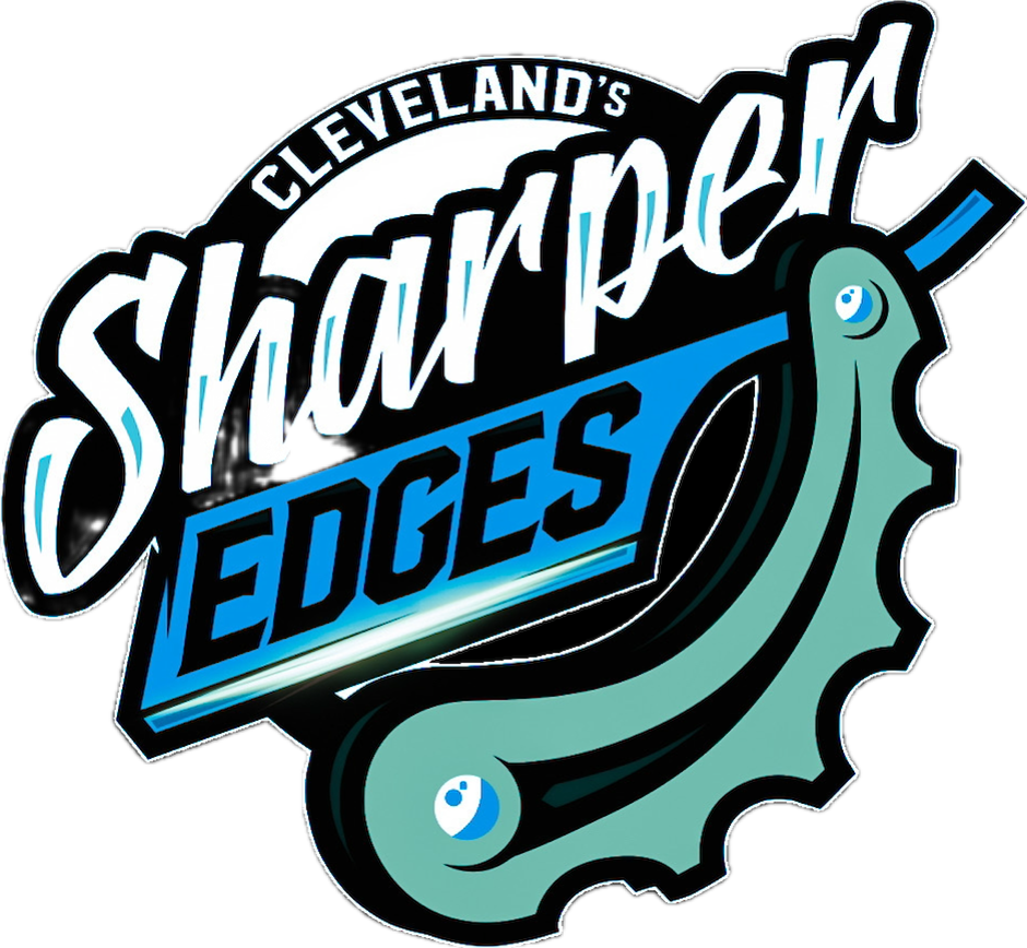 A logo for cleveland 's sharper edges is shown