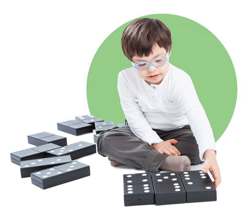 Boy with Down Syndrome Playing Domino — VIC & NSW — KaizenCare