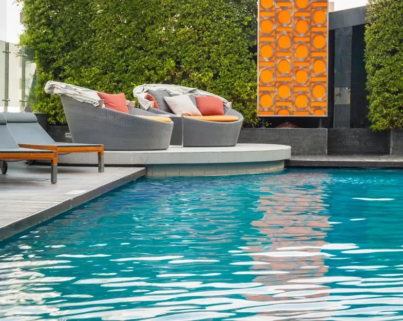 Pool With Lounges Around It — Creative Pools and Spas in Rosebud, VIC