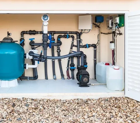 Pool Pump & Filter System Under a Pool Deck — Creative Pools and Spas in Mornington, VIC