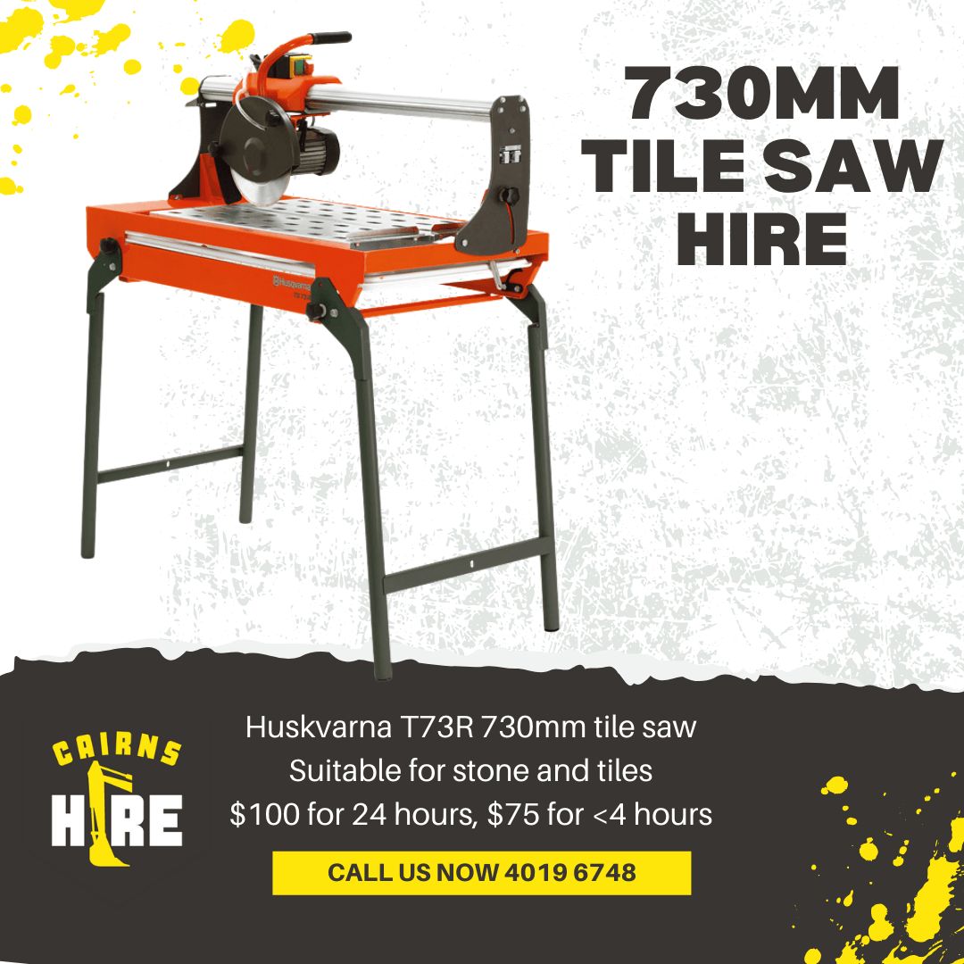 A picture of a 730mm tile saw hire.