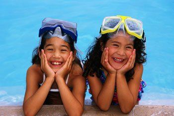 Kids in Swimming Pool — Dental Care Services in Vernia, TX