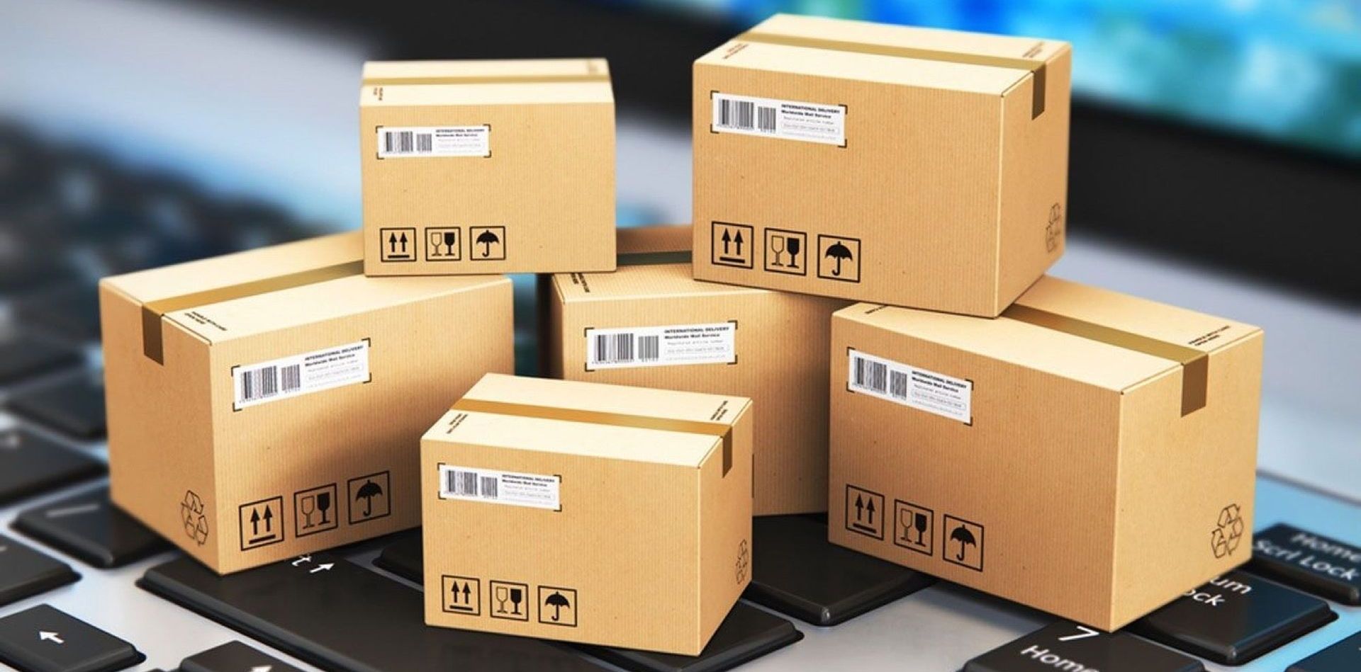 Parcels, Boxes and Package  Delivery by couriers