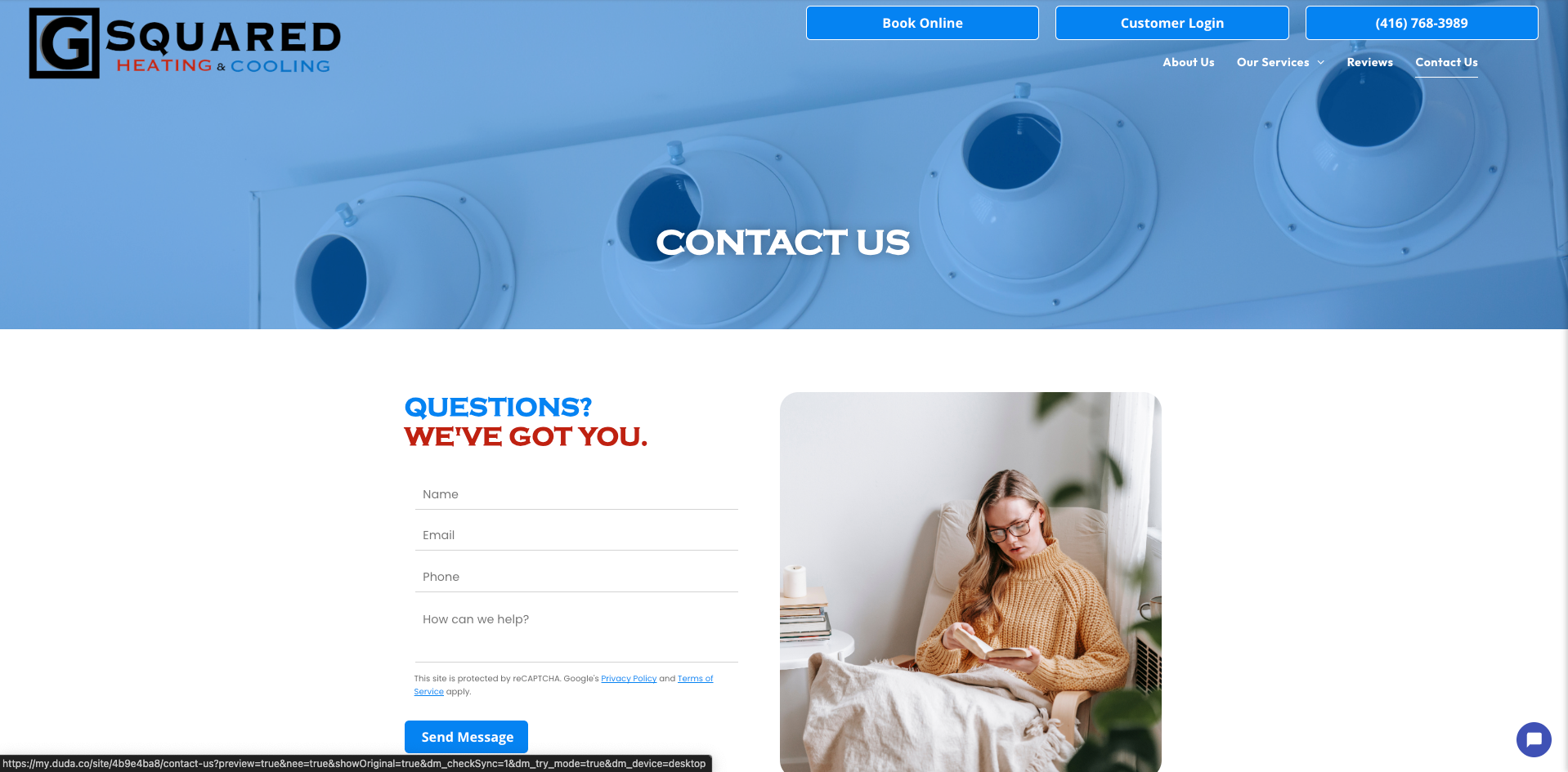 Contact HVAC Experts | Uxbridge, ON | G Squared