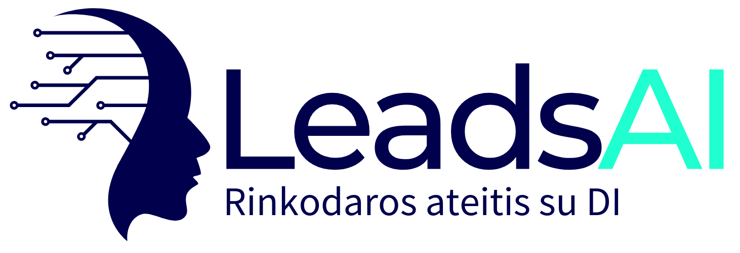 A logo for a company called leads ai
