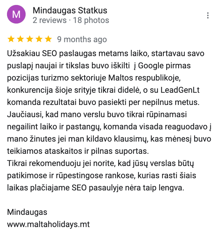 SEO paslaugų rezultatai – aukštesnės Google pozicijos ir organinis srauto augimas