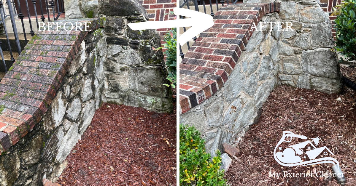 Before And After Hardscape Washing — Atlanta, GA — My Exterior Cleaner