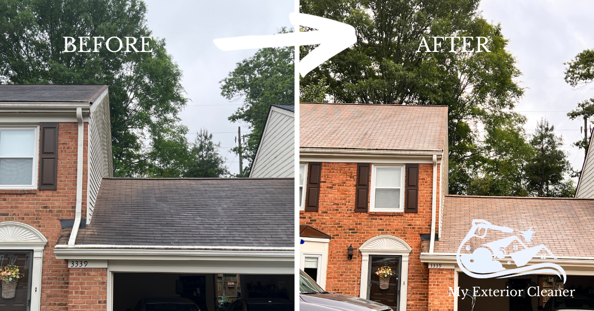 Before And After Roof Washing — Atlanta, GA — My Exterior Cleaner