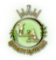 Logo for Loyalty Auto LLC: Gold crown,