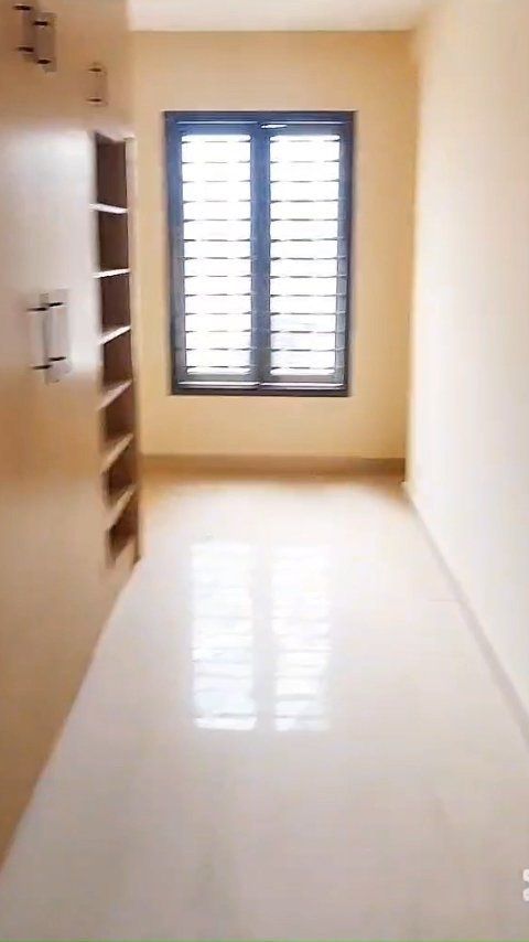 There is a window in the middle of the room.