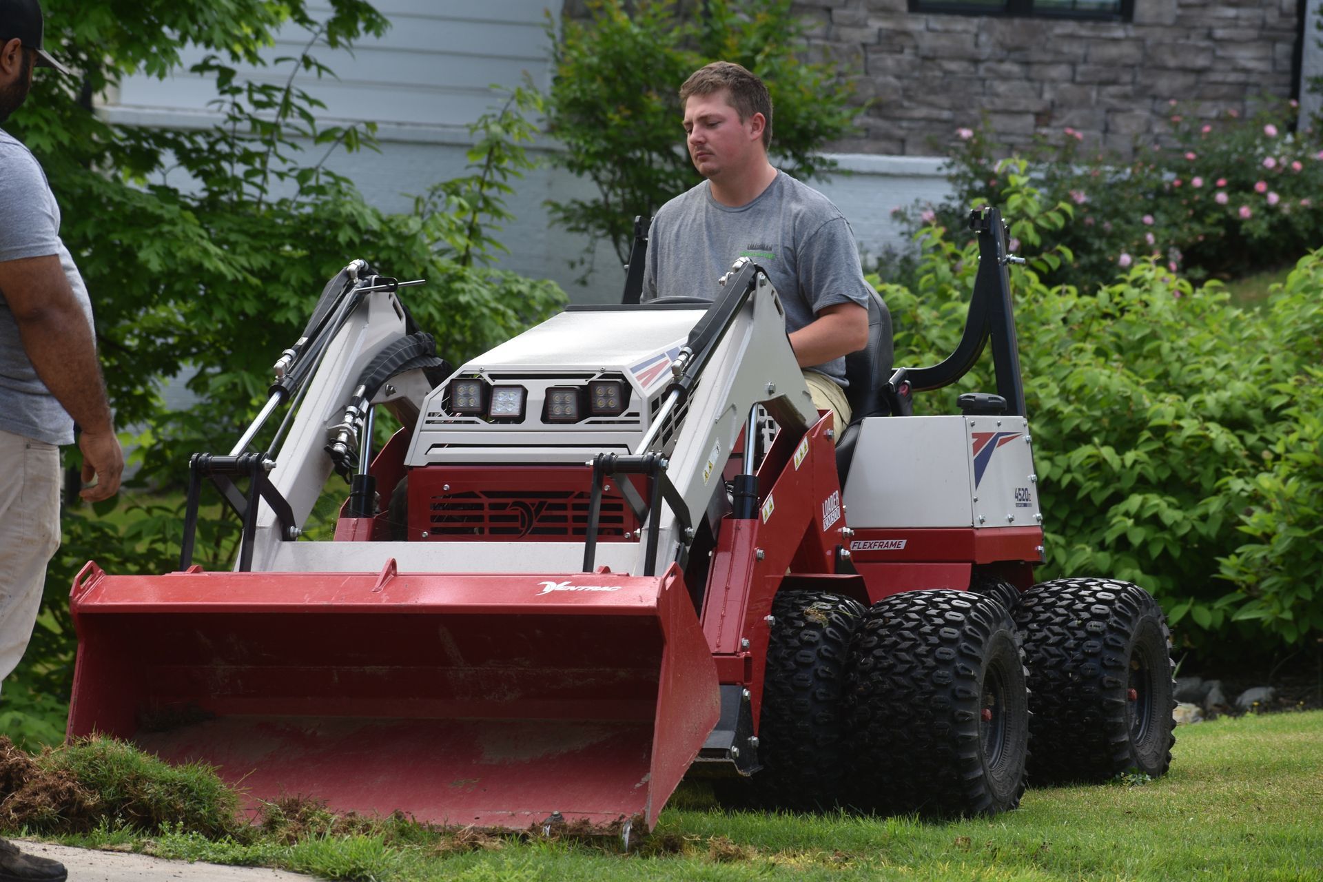 Front yard landscaping upgrade with fresh mulch and clean edging in Cleveland Tennessee”
