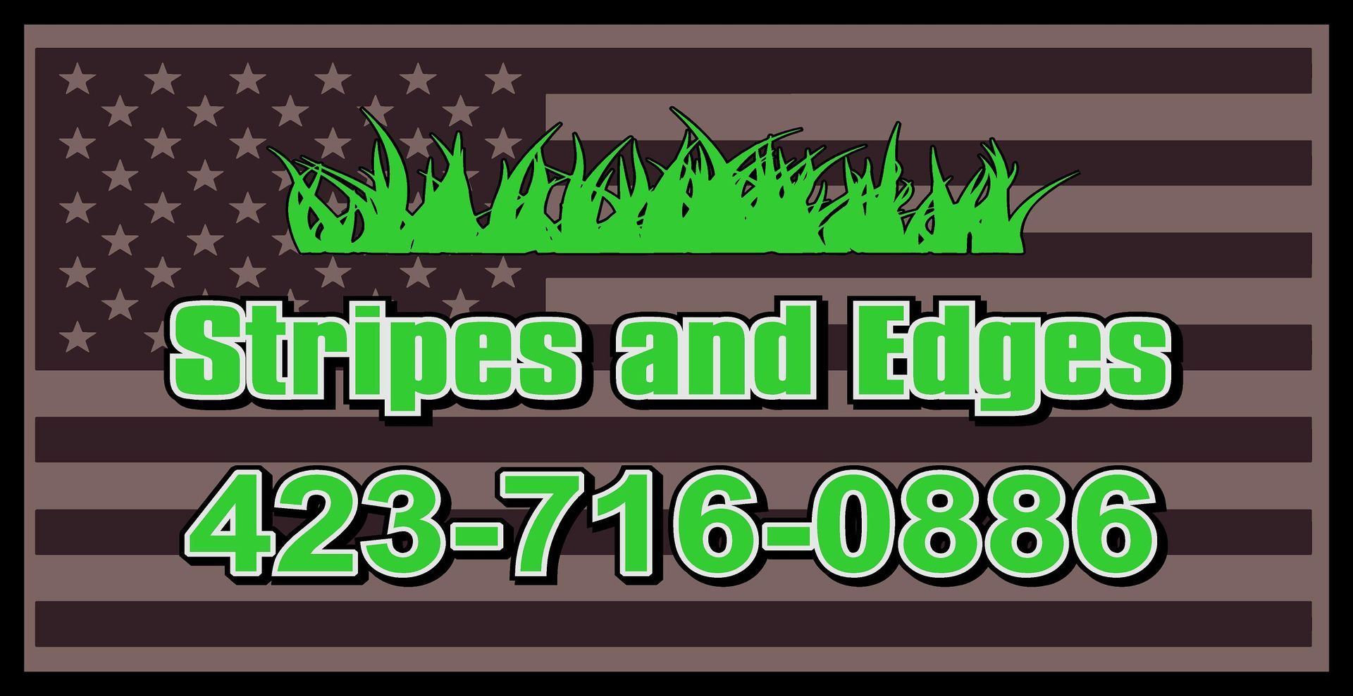 stripes and edges lawn care logo