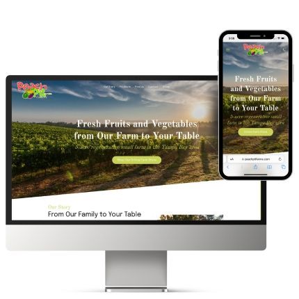 Screenshot of Farm Website Design using Duda