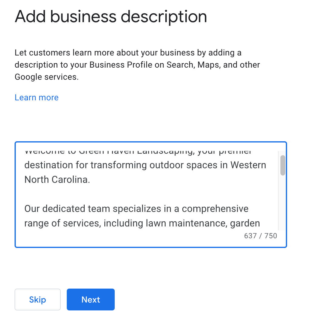 How to add a description of your business to Google maps