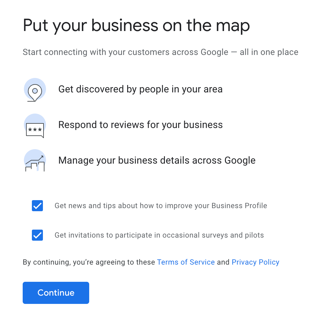 Screenshot showing Google asking to market to you