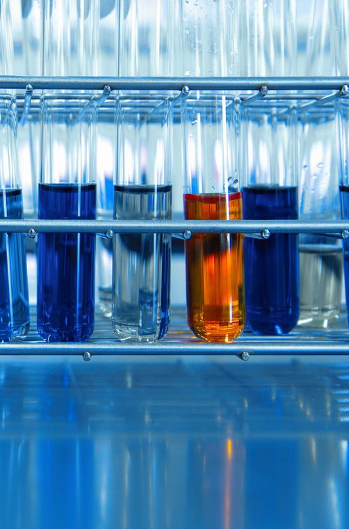 Orange And Blue Chemical Solution In Test Tubes — Van Nuys, CA — Aremco Scientific Co.