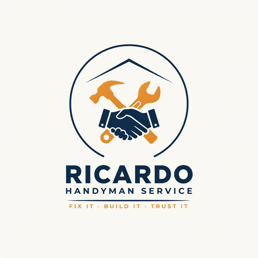 Ricardo HandyMan Service logo with handshake, tools, and the tagline “Fix It • Build It • Trust It”