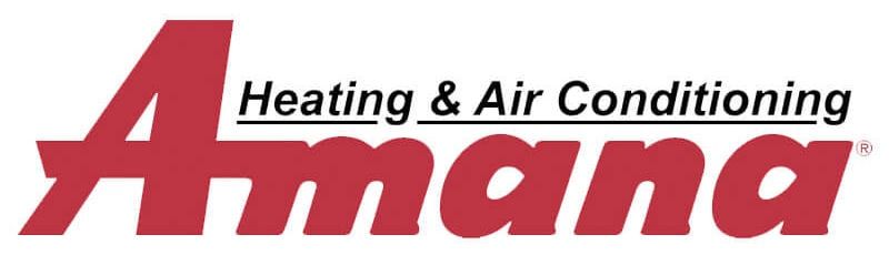 The logo for a company called amana heating and air conditioning