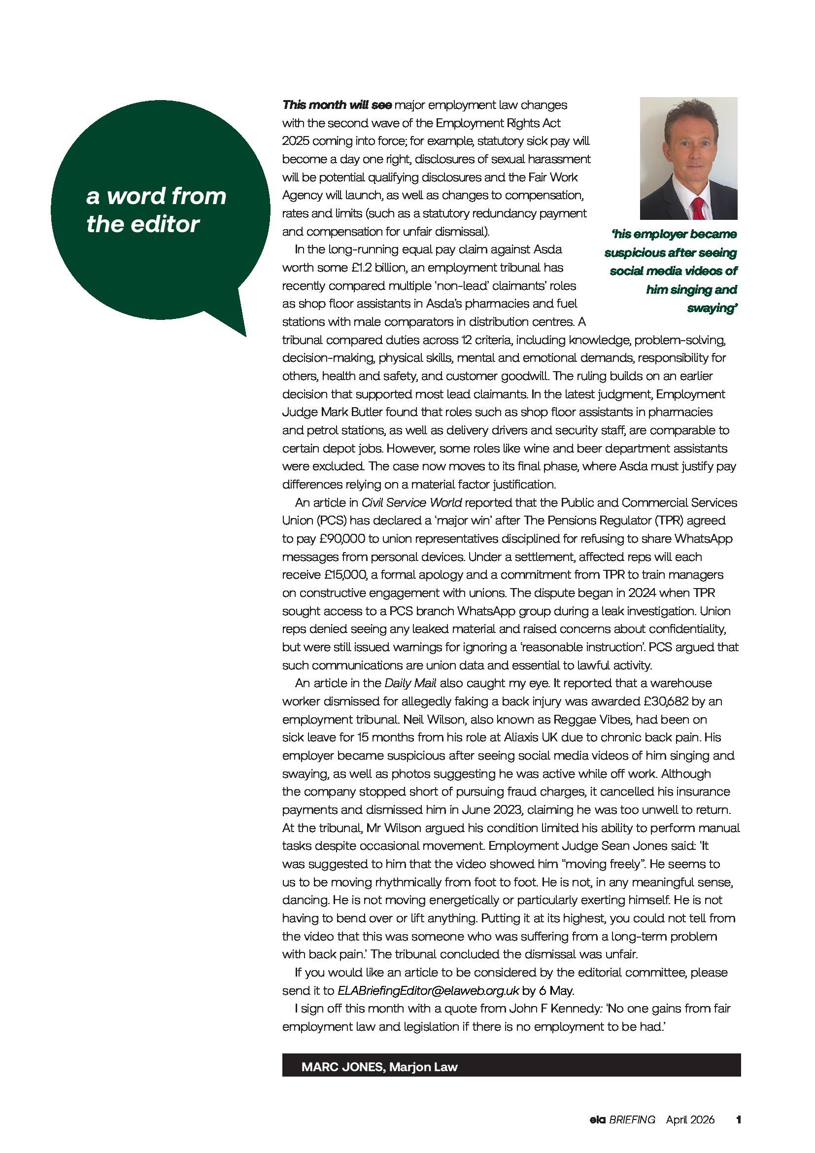 ELA Briefing Editorial - Marc Jones - April 2026