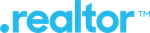 A blue realtor logo on a white background