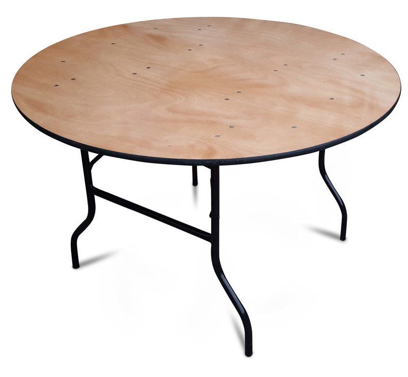 4ft round wooden table