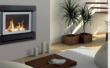 Indoor gas fireplace for residential purpose