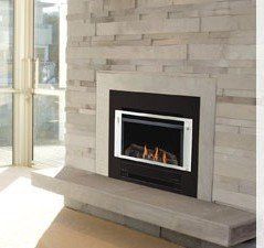 Compact gas fireplace for home