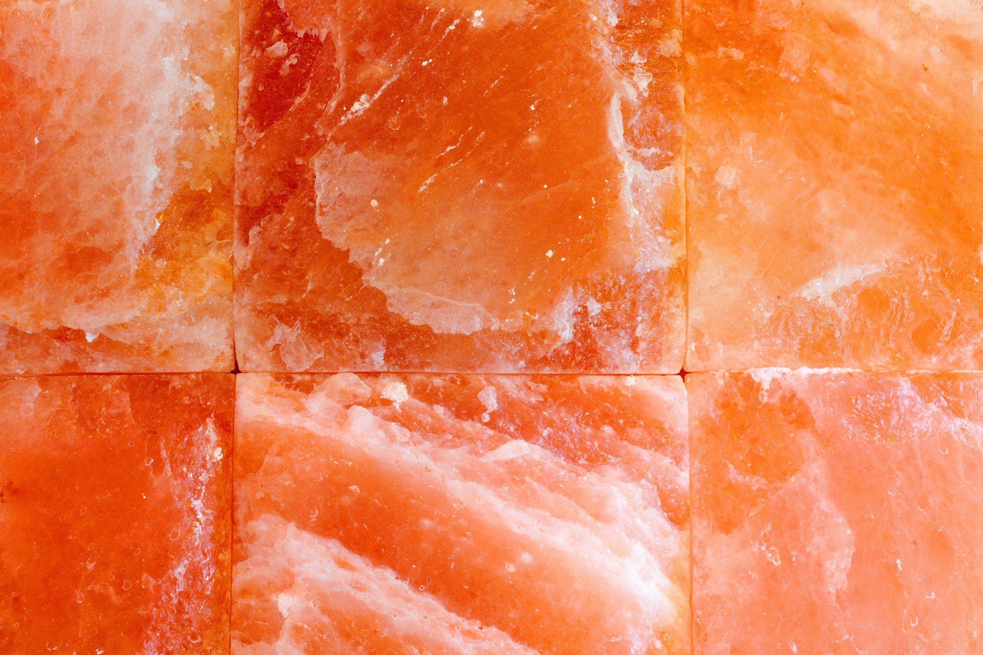 A close up of salt bricks made out of himalayan pink salt.